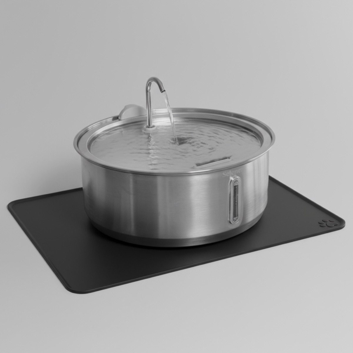 Selene Doggy Fountain on its mat